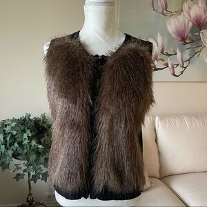 Adrianna Papell Faux Fur Sweater Vest